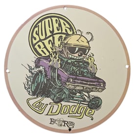34. Vintage Porcelain Sign: Ed Roth's Super Beetle Car Art for Collectors