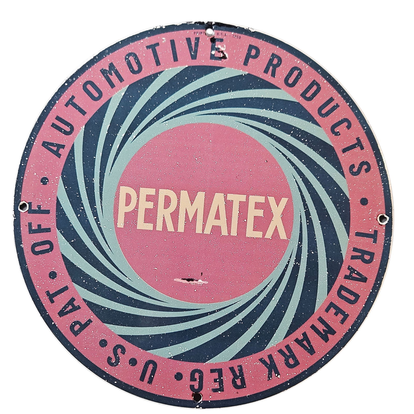 106. Vintage Permatex Porcelain Sign - Classic Automotive Products Advertising Sign (1 of 2)