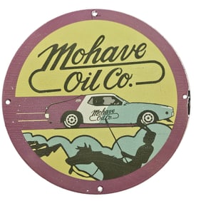 135. Vintage Mohave Oil Co. Porcelain Sign - Classic Automotive Memorabilia