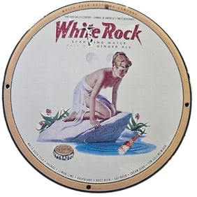 139. Vintage White Rock Bottling Company Porcelain Sign: A Timeless Beverage Icon