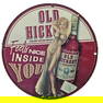 171. Vintage Old Hickory Bourbon Porcelain Sign - Charming Bar Decor for Collectors