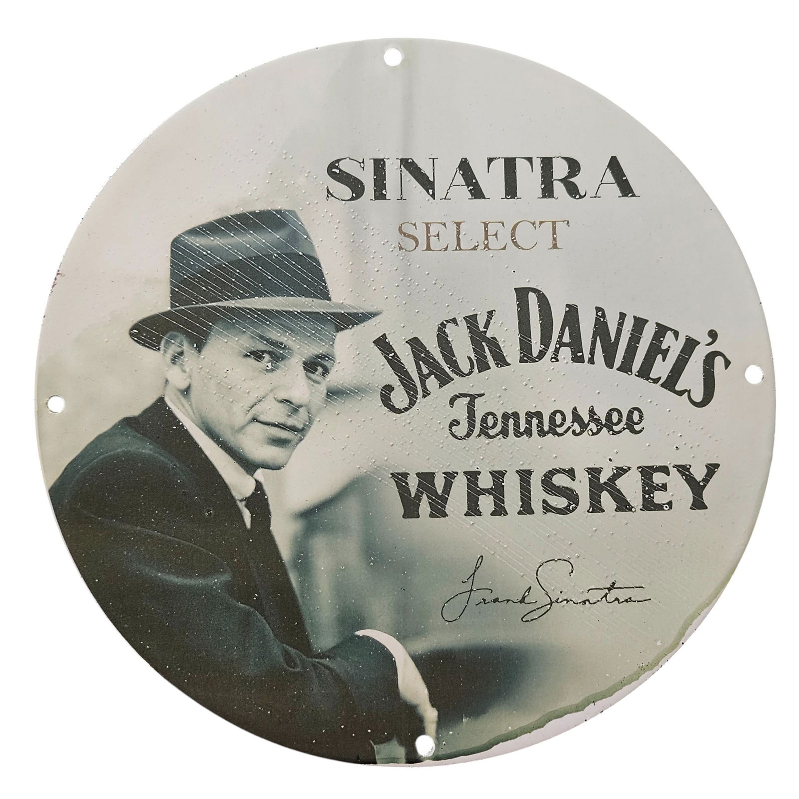 273. Vintage Sinatra Select Jack Daniel's Whiskey Porcelain Sign - Classic Decor for Collectors (1 of 2)