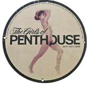 318. Vintage Porcelain Sign - The Girls of Penthouse September/October 1988 Edition