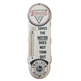 Vintage Polarine Motor Oil Porcelain Sign: A Must-Have for Collectors approx. 18" by 6.5"