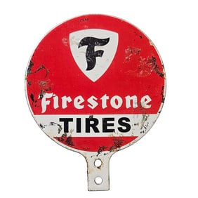 Vintage Firestone Tires Porcelain Sign - Classic Collector's Item