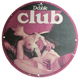 Vintage 1977 Debbie Club Porcelain Sign - Rare Collector's Item