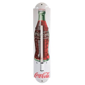 Vintage Coca-Cola Porcelain Thermometer Sign - Classic Collectible Advertising Piece