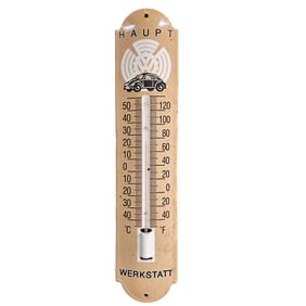 Vintage Volkswagen Porcelain Thermometer Sign - Classic Car Garage Decor