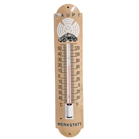 Vintage Volkswagen Haupt Werkstatt Porcelain Thermometer - Classic Car Collectible