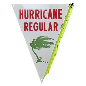 Vintage Porcelain Sign: Hurricane Regular - Collectible Advertising Piece