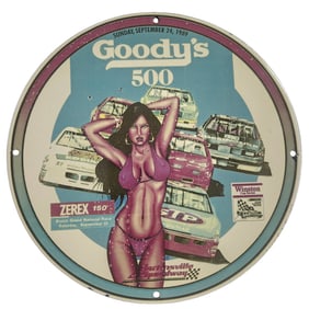 Vintage 1989 Goody's 500 NASCAR Porcelain Sign ? Unique Racing Collectible