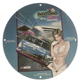 Unique Vintage NASCAR Daytona 500 Porcelain Sign - Limited Edition Collectible