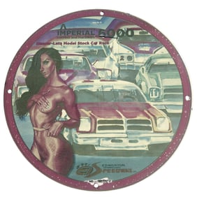 Vintage 1977 Porcelain NASCAR Sign ? Unique Gas & Oil Collectible for Race Car Enthusiasts