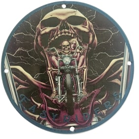 David Mann Inspired 8-Inch Porcelain Motorcycle Sign - Easy Riders Collector's Edition