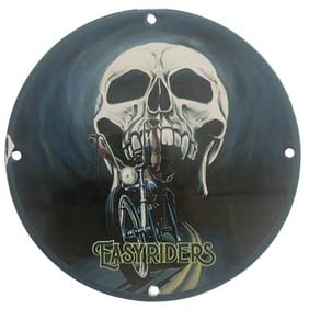 Easyriders Inspired Porcelain Sign ? Motorcycle Art by David Mann | 8-Inch Collectible