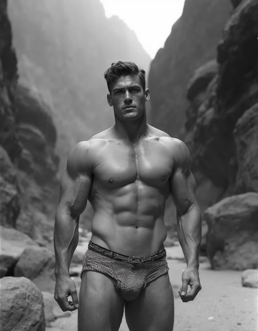 Vintage Beefcake Elegance: Iconic 8"x10" Gicl?e Prints of Classic Muscle Men: Dive deep into the fascinating world of vintage physique photography with our exquisite collection of custom 8"x10" gicl?e prints celebrating the timeless artistry of male beauty and strength. Each st