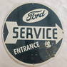 Vintage Ford Porcelain Service Entrance Sign with Classic Cartoon Character