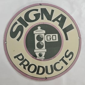 Vintage Signal Oil Company Porcelain Sign - Classic Americana Collectible