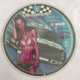 Rare 200/500 Goodwrench Porcelain Sign featuring NASCAR Art & Limited Edition Collectible