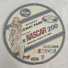 Vintage NASCAR 200 Porcelain Sign from Indianapolis Raceway Park (1983)