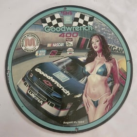 Vintage 1994 Goodwrench 400 Porcelain Sign - NASCAR Collectible with Rare Artwork