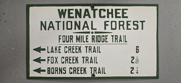 Rare Wenatchee National Forest Vintage Porcelain Sign ? Perfect for Collectors & Decor