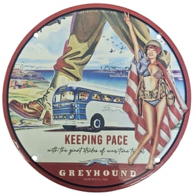 Unique 8-Inch Porcelain Sign Celebrating Travel and Freedom