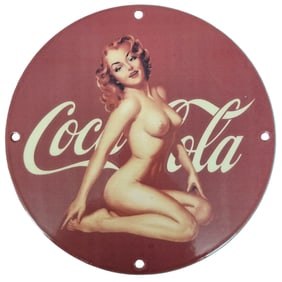 Custom Original Design 8-Inch Porcelain Sign Featuring Iconic Soft Drink Artwork
