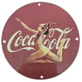 Custom 8-Inch Porcelain Sign: Unique Coca-Cola Inspired Design