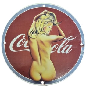 Unique 8-Inch Porcelain Sign Featuring Iconic Design - A Distinctive Art Piece