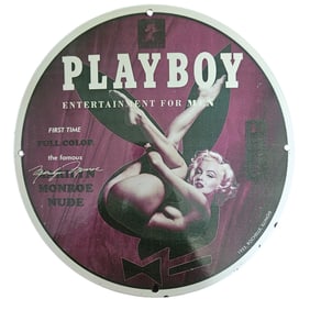 Playboy Marilyn Monroe Porcelain 12" Sign – Rare Full Color Tribute
