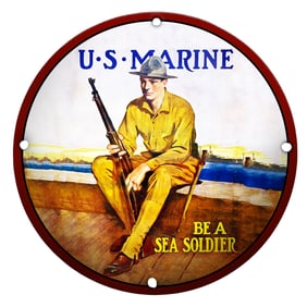 U.S. Marine Poster Sign: Inviting Valor and Service with Bold Imagery