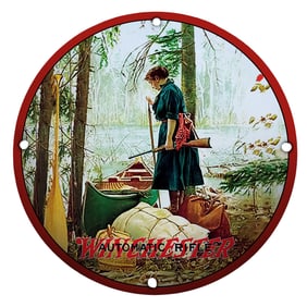 Captivating Winchester Sign Featuring an Outdoor Adventure Scene