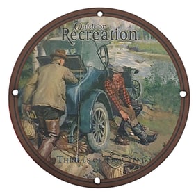 Vintage Porcelain Sign: Outdoor Recreation - Thrills of Trouting