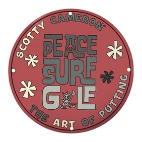 Vintage Scotty Cameron Porcelain Sign - Peace, Surf, Golf: The Art of Putting