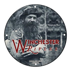 Winchester Rifles Sign Featuring Ben Lilly: The Last Mountain Man