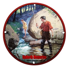 UpNorth Memories: A Captivating Porcelain Fishing Scene by Donald Harrison
