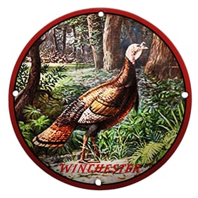 Stunning Vintage Winchester Turkey Porcelain Sign ? Nature's Beauty Captured