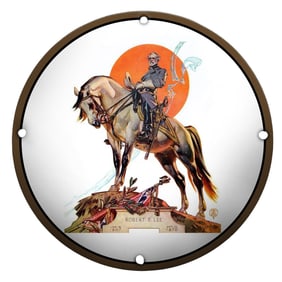 Historic Tribute to Robert E. Lee: A Striking Porcelain Sign Artwork