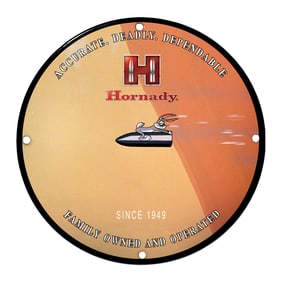 Hornady Porcelain Sign: Accurate, Deadly, Dependable Since 1949