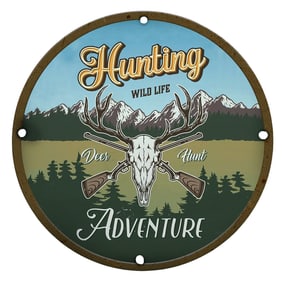 Captivating Hunting Adventure Porcelain Sign - Wild Life Decor