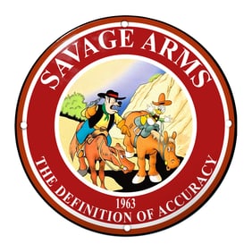 Savage Arms Porcelain Sign - The Definition of Accuracy (1963)