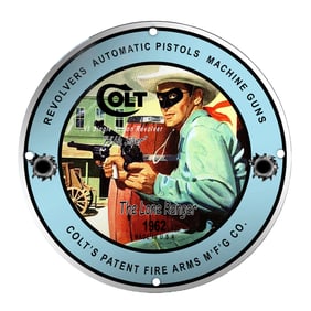 Iconic Colt Sign Featuring The Lone Ranger and His Trusty Six-Shooter