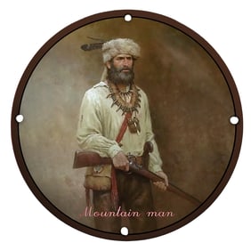 Timeless Mountain Man Porcelain Sign: A Rustic Tribute to the Frontier Spirit