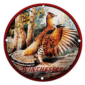 Vibrant Winchester Porcelain Sign Featuring Majestic Game Bird