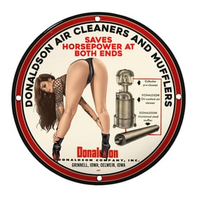 Vintage Donaldson Air Cleaners and Mufflers Porcelain Sign ? A Collector's Dream
