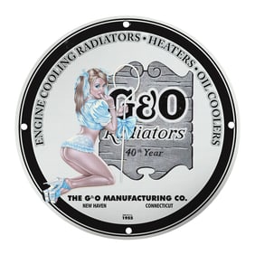 Vintage G&O Radiators Porcelain Sign - A Timeless Piece of Automotive History