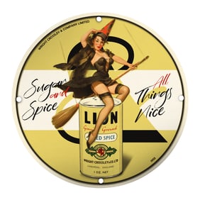 Vintage Inspired Porcelain Sign: 'Sugar and Spice, All Things Nice' for Collectors