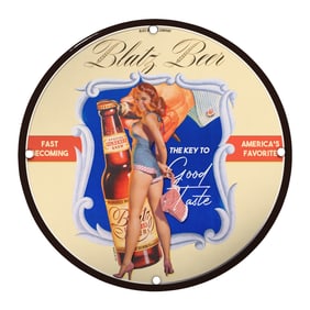 Vintage Blatz Beer Porcelain Sign: A Nostalgic Piece of Americana