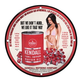 Vintage Kendall Motor Oil Porcelain Sign ? A Collector?s Dream